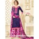 Swanky Cotton Hot Pink And Purple Palazzo Suit