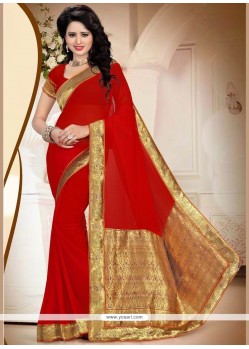 Exceptional Red Saree