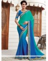 Latest Art Silk Blue Designer Traditional Saree