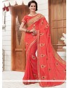 Orphic Faux Georgette Patch Border Work Classic Saree