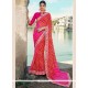 Blooming Faux Georgette Pink Shaded Saree