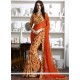 Elegant Fancy Fabric Orange Printed Saree