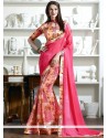 Sparkling Faux Georgette Printed Saree