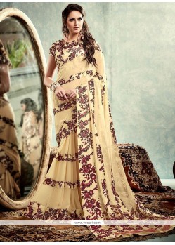 Outstanding Weight Less Print Work Printed Saree