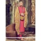 Genius Rose Pink Resham Work Faux Georgette Churidar Designer Suit