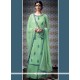 Gilded Sea Green Embroidered Work Faux Georgette Designer Palazzo Salwar Suit