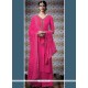 Ideal Faux Georgette Hot Pink Designer Palazzo Suit
