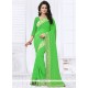 Beckoning Faux Georgette Green Classic Designer Saree