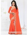 Sorcerous Embroidered Work Faux Georgette Classic Saree