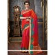 Sensible Tussar Silk Red Designer Traditional Saree