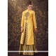 Modest Yellow Art Silk Long Choli Lehenga