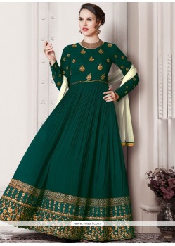 Splendid Green Floor Length Anarkali Suit