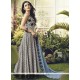 Resham Cotton Readymade Anarkali Salwar Suit In Grey