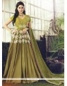 Impressive Green Embroidered Work Readymade Anarkali Salwar Suit