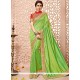 Cute Art Silk Green Patch Border Work Designer Traditional Saree
