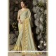 Resham Faux Georgette Saree In Beige