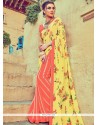 Affectionate Multi Colour Print Work Faux Georgette Printed Saree