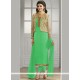 Prachi Desai Green Lace Work Jacket Style Suit