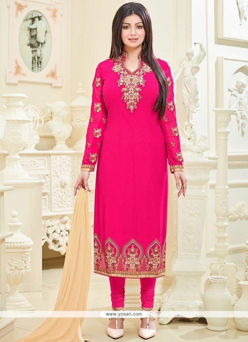 Buy Ayesha Takia Hot Pink Churidar Designer Suit | Churidar Salwar Suits