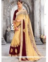 Splendid Faux Georgette Embroidered Work Designer Saree