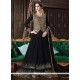 Imperial Faux Georgette Black Embroidered Work Floor Length Anarkali Suit