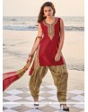 Brilliant Raw Silk Embroidered Work Readymade Suit