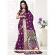Exceptional Purple Traditional Saree