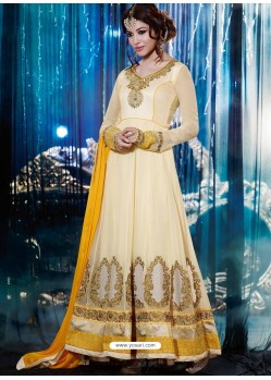 Yellow Shade Georgette Anarkali Suit