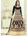 Gauhar Khan Resham Work Black Floor Length Anarkali Suit