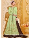 Deserving Embroidered Work Faux Georgette Long Choli Lehenga