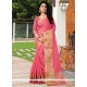 Epitome Banarasi Silk Pink Traditional Designer Saree