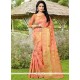 Catchy Banarasi Silk Peach Traditional Designer Saree