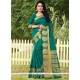 Vibrant Green Designer Traditional Saree