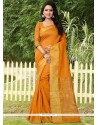 Graceful Banarasi Silk Mustard Traditional Designer Saree