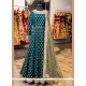 Orphic Banglori Silk Firozi Floor Length Anarkali Suit