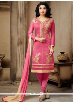 Suave Embroidered Work Churidar Suit