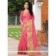 Latest Banarasi Silk Pink Woven Work Traditional Saree