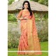 Orphic Peach Banarasi Silk Traditional Designer Saree