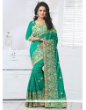 Intrinsic Art Silk Lace Work Designer Traditional Saree