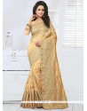 Modest Cream Designer Traditional Saree