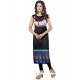 Beauteous Faux Crepe Print Work Casual Kurti