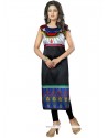 Beauteous Faux Crepe Print Work Casual Kurti