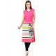 Renowned Print Work Pink Casual Kurti