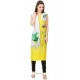 Girlish Faux Crepe Print Work Casual Kurti