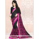 Suave Faux Georgette Black Saree