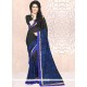 Striking Faux Georgette Black Classic Saree