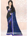 Striking Faux Georgette Black Classic Saree