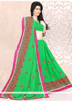 Adorning Patch Border Work Classic Saree