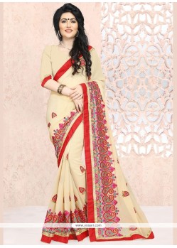 Exquisite Embroidered Work Classic Saree