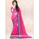 Regal Faux Georgette Embroidered Work Saree